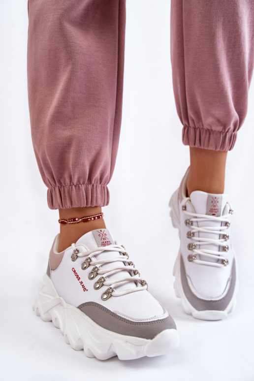   modelio batai su platforma Cross  KK2R4071C baltos spalvos