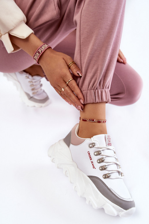   modelio batai su platforma Cross  KK2R4071C baltos spalvos