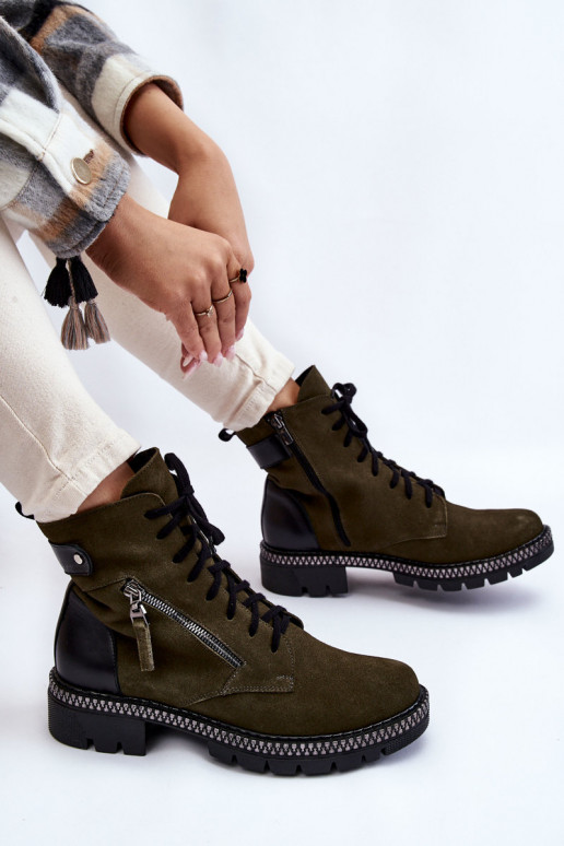 iš zomšos pašiltinti Aulinukai Laura Messi 2508 žalios spalvos