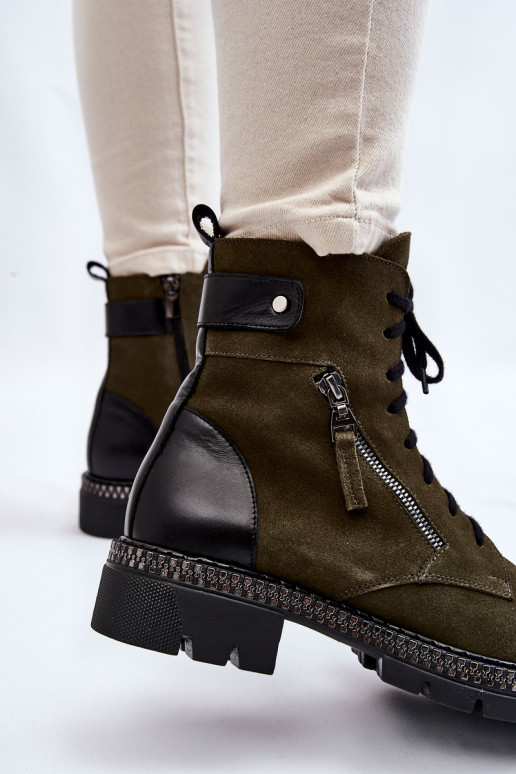 iš zomšos pašiltinti Aulinukai Laura Messi 2508 žalios spalvos