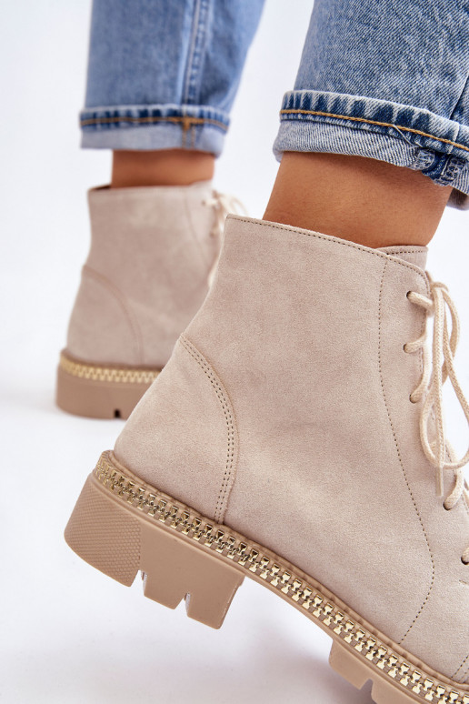 Aulinukai su plačiais kulniukais  Shoes 3285 dramblio kaulo spalvos