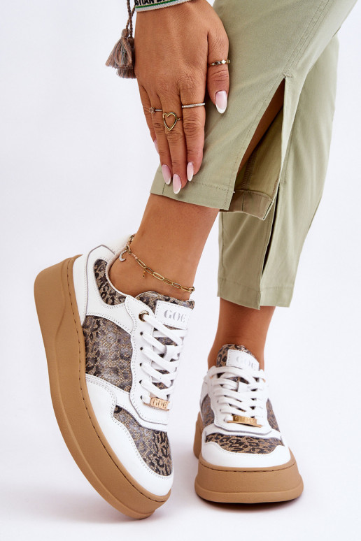  Patogūs sportbačiai GOE LL2N4052 Baltos-smėlio spalvos