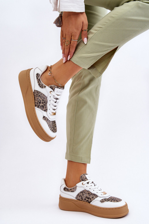  Patogūs sportbačiai GOE LL2N4052 Baltos-smėlio spalvos