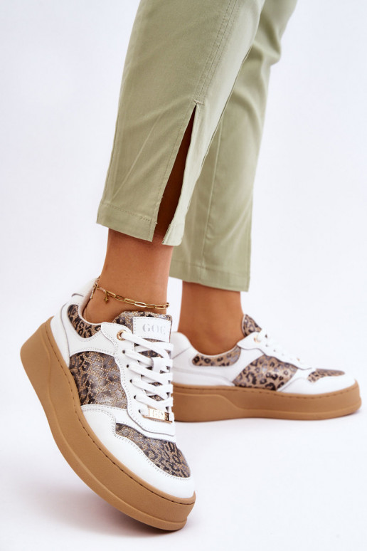  Patogūs sportbačiai GOE LL2N4052 Baltos-smėlio spalvos