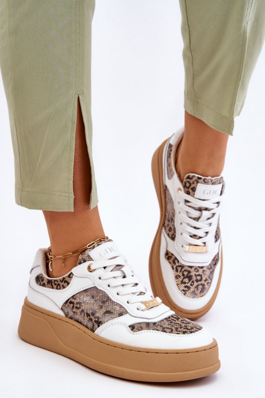  Patogūs sportbačiai GOE LL2N4052 Baltos-smėlio spalvos