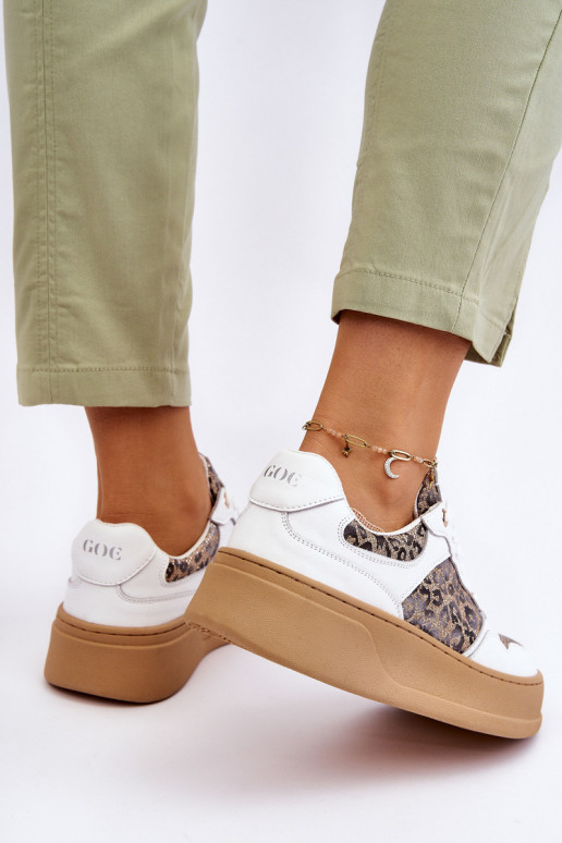  Patogūs sportbačiai GOE LL2N4052 Baltos-smėlio spalvos
