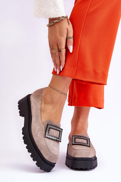  Zomšiniai mokasinai smėlio spalvos Agathe