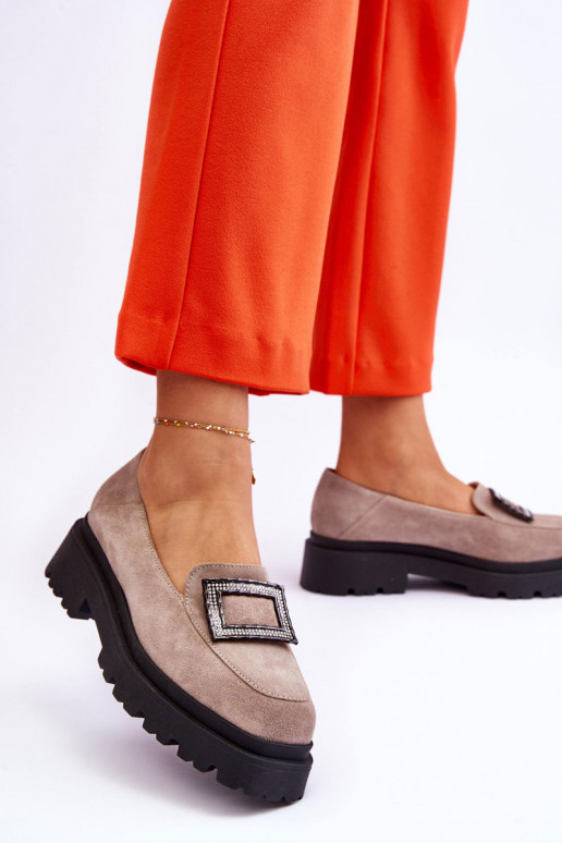  Zomšiniai mokasinai smėlio spalvos Agathe