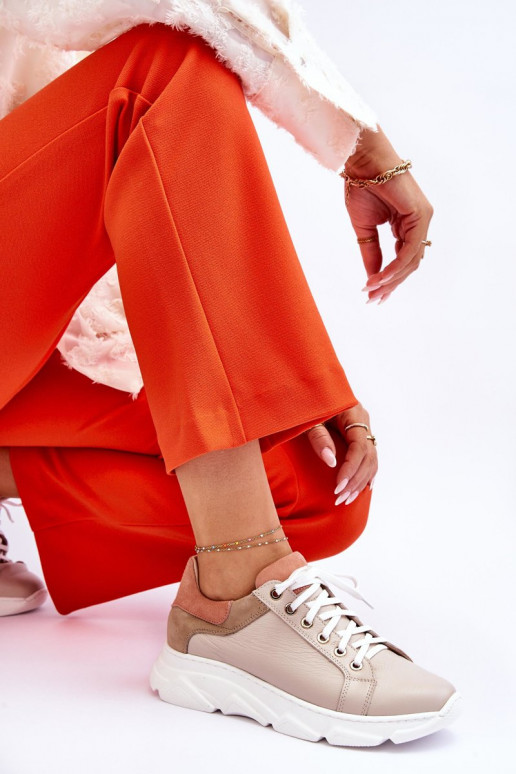    sportiniai bateliai su platforma smėlio spalvos Alisane