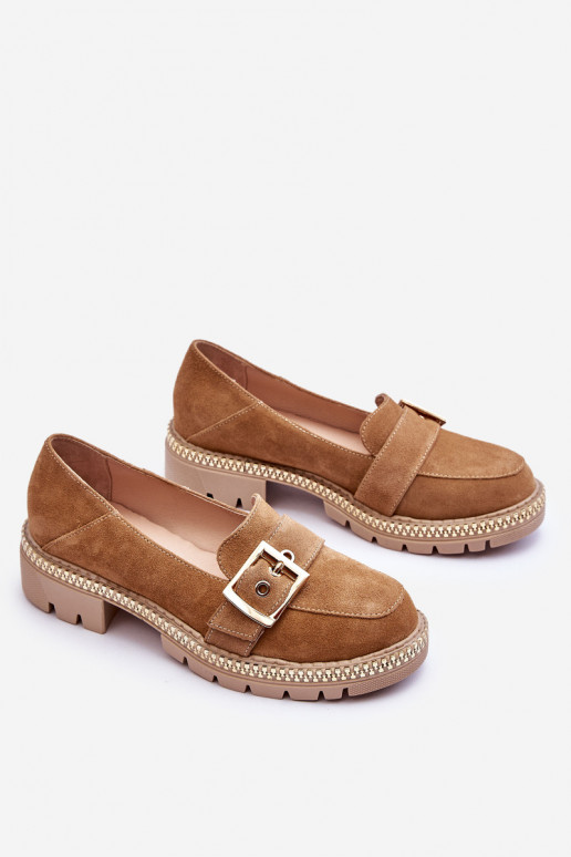  Zomšiniai mokasinai smėlio spalvos Eloisa