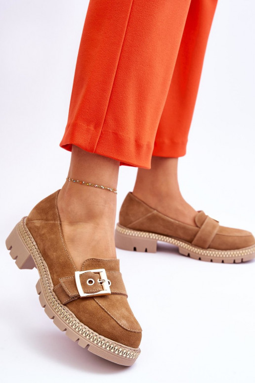  Zomšiniai mokasinai smėlio spalvos Eloisa