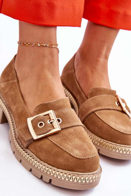  Zomšiniai mokasinai smėlio spalvos Eloisa