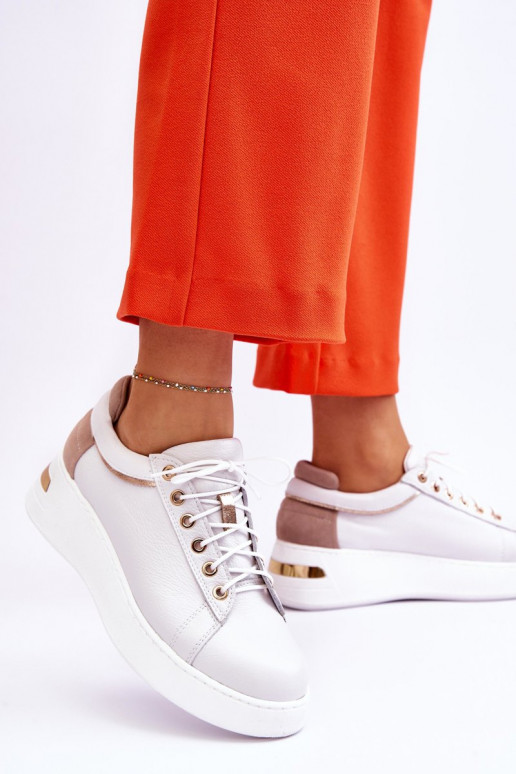    sportiniai bateliai su platforma baltos spalvos Caressa