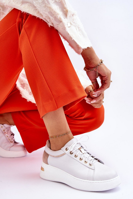    sportiniai bateliai su platforma baltos spalvos Caressa