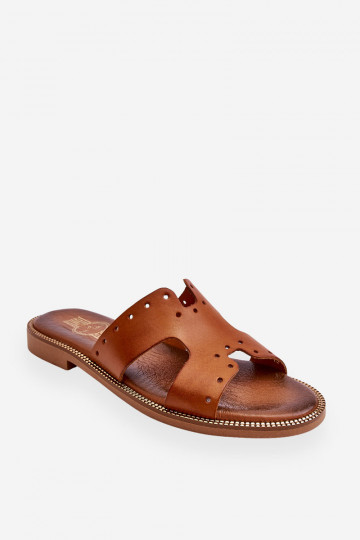 Zazoo 40326  Šlepetės  rudos spalvos