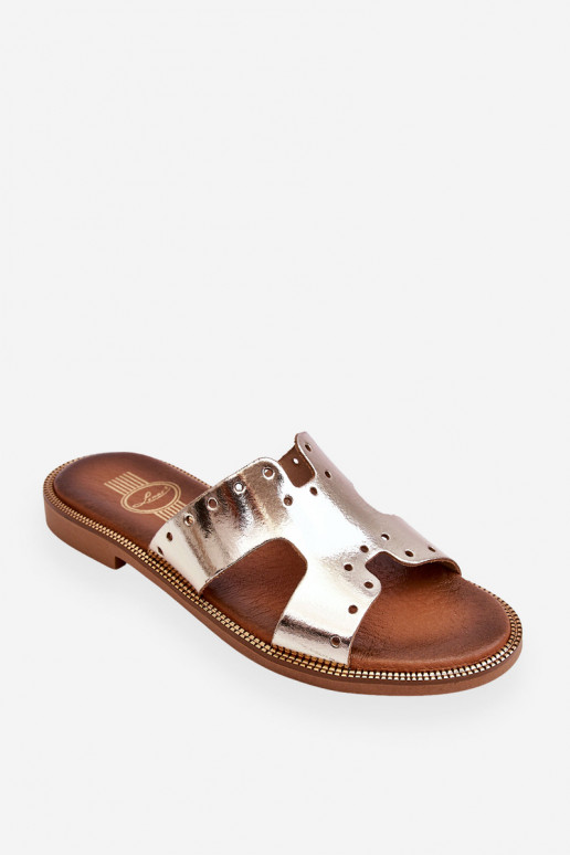 Zazoo 40326  Šlepetės  aukso spalvos