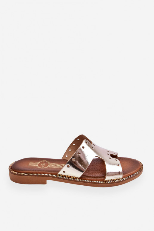 Zazoo 40326  Šlepetės  aukso spalvos