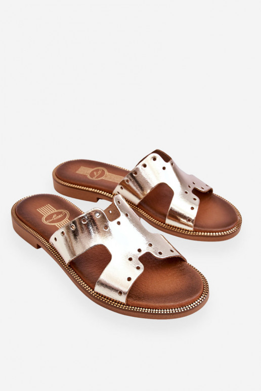 Zazoo 40326  Šlepetės  aukso spalvos