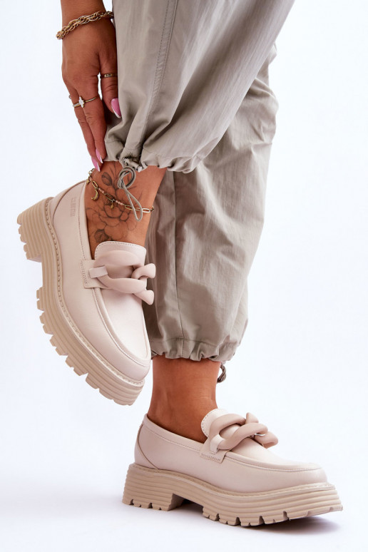   Mokasinai batai Big Star LL274581 smėlio spalvos