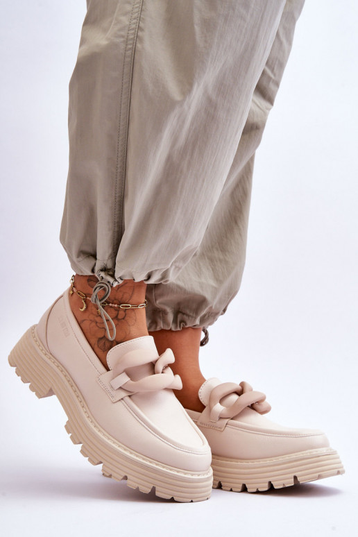   Mokasinai batai Big Star LL274581 smėlio spalvos