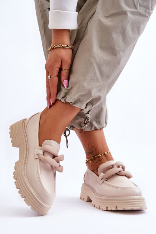   Mokasinai batai Big Star LL274581 smėlio spalvos