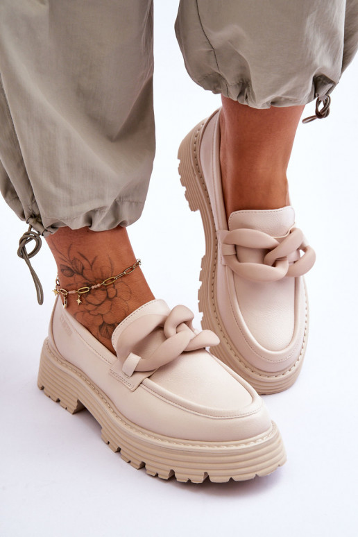   Mokasinai batai Big Star LL274581 smėlio spalvos