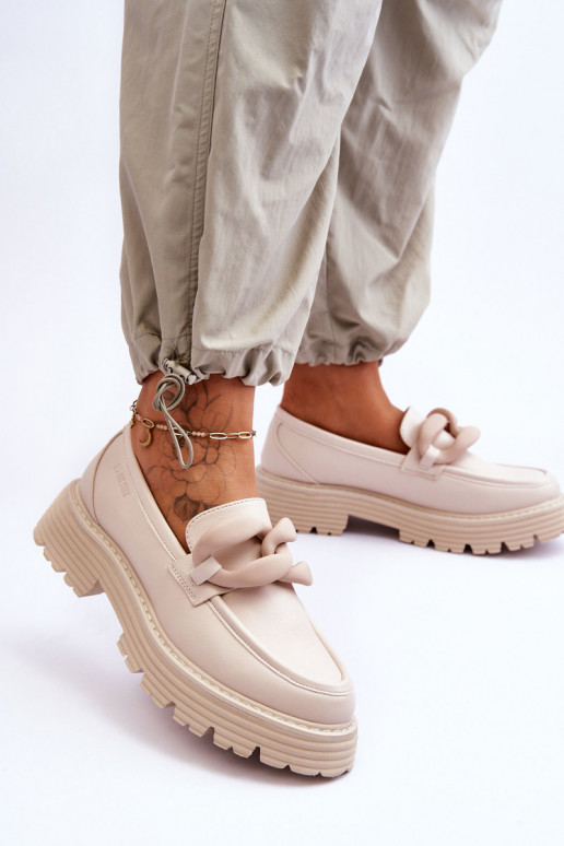   Mokasinai batai Big Star LL274581 smėlio spalvos