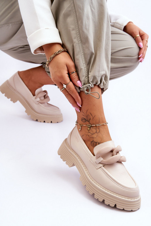   Mokasinai batai Big Star LL274581 smėlio spalvos