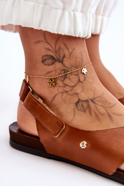 Moteriškos basutės su lipniais užsegimais rudos spalvos Lemar Addison