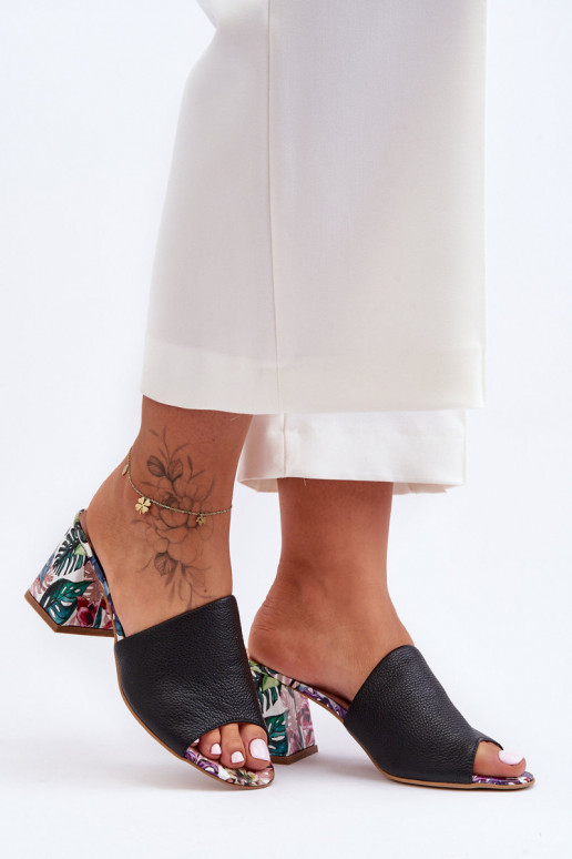  Šlepetės su kulniukais  Shoes 3209/K Juodos spalvos