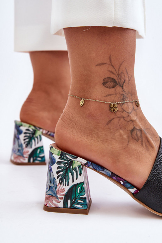  Šlepetės su kulniukais  Shoes 3209/K Juodos spalvos