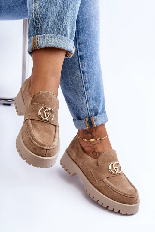  batai iš zomšos su ornamentais smėlio spalvos Rosefalls