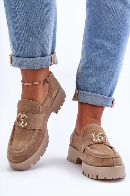  batai iš zomšos su ornamentais smėlio spalvos Rosefalls