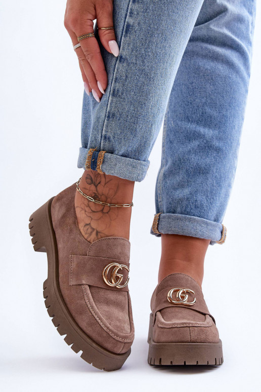  batai iš zomšos su ornamentais smėlio spalvos Rosefalls