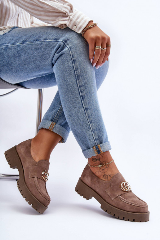  batai iš zomšos su ornamentais smėlio spalvos Rosefalls