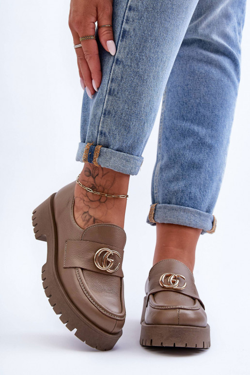 Batai su ornamentais smėlio spalvos Rosefalls