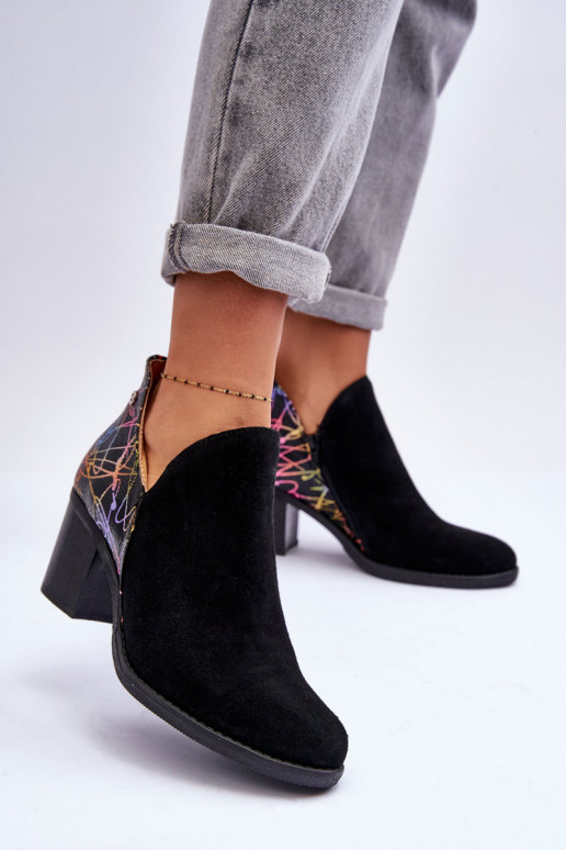 Moteriški aulinukai  su kulniukais  04492-99 Juodos spalvos