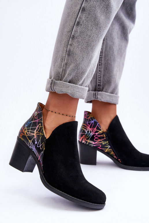 Moteriški aulinukai  su kulniukais  04492-99 Juodos spalvos