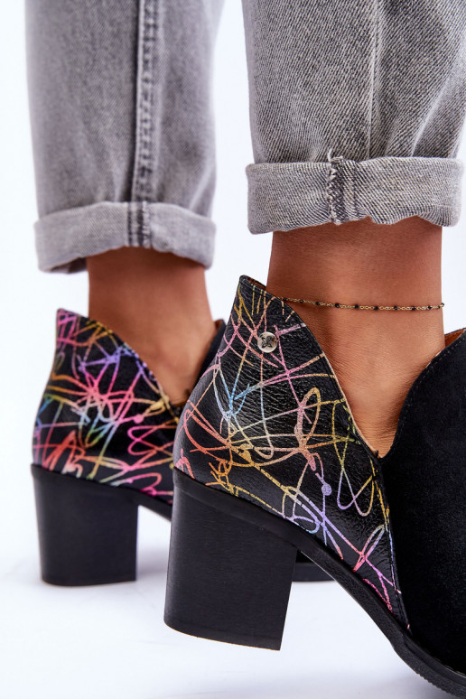 Moteriški aulinukai  su kulniukais  04492-99 Juodos spalvos