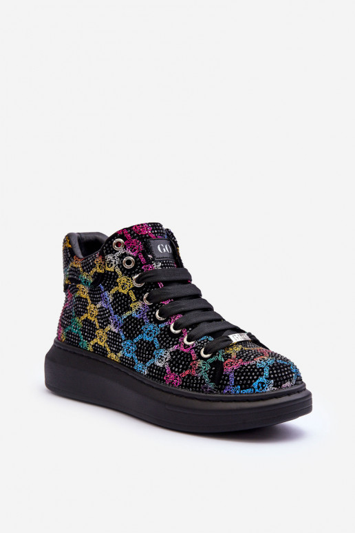 sportiniai bateliai su platforma  GOE MM2N4009 Juodos spalvos