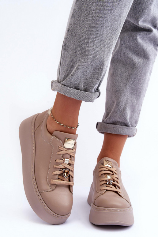   sportiniai bateliai su platforma  06191-04 smėlio spalvos