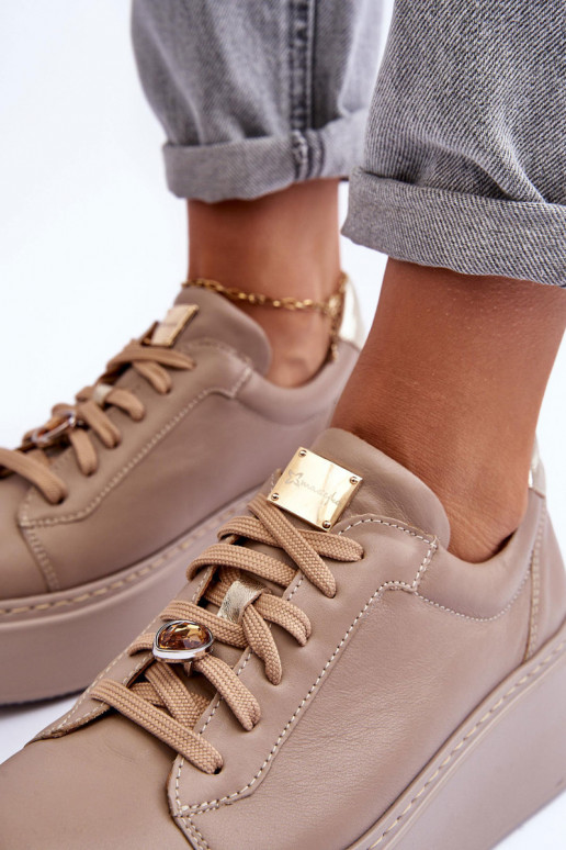   sportiniai bateliai su platforma  06191-04 smėlio spalvos