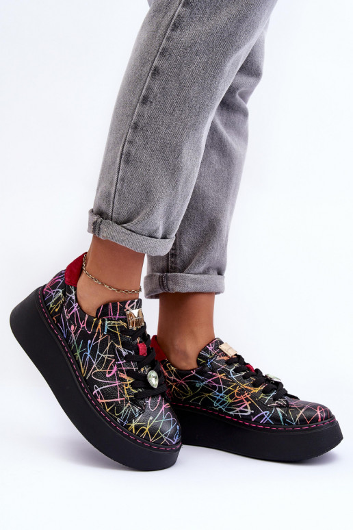   sportiniai bateliai su platforma  06191-39 įvairių spalvų