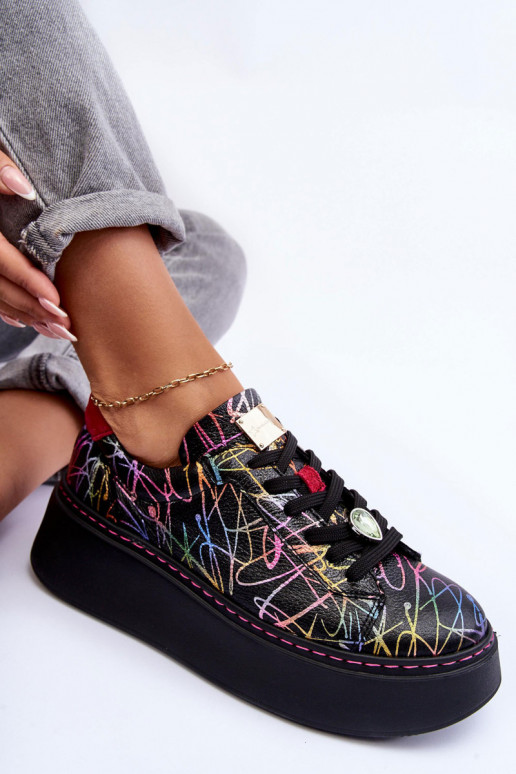   sportiniai bateliai su platforma  06191-39 įvairių spalvų