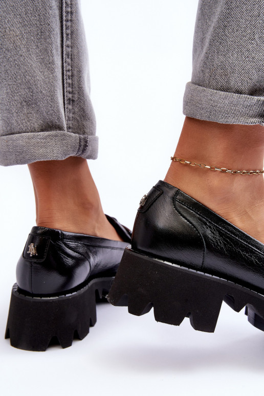    batai Mokasinai su ornamentais Laura Messi 2699 Juodos spalvos