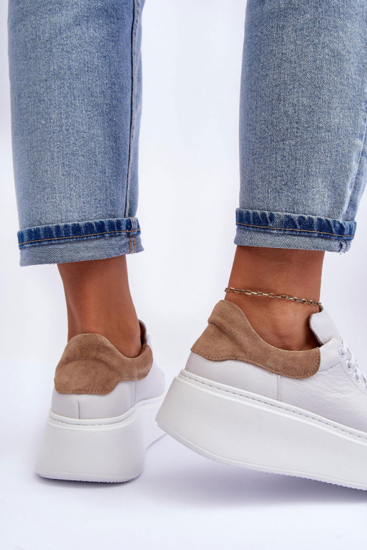  sportiniai bateliai   su platforma baltos spalvos Lemar 10150