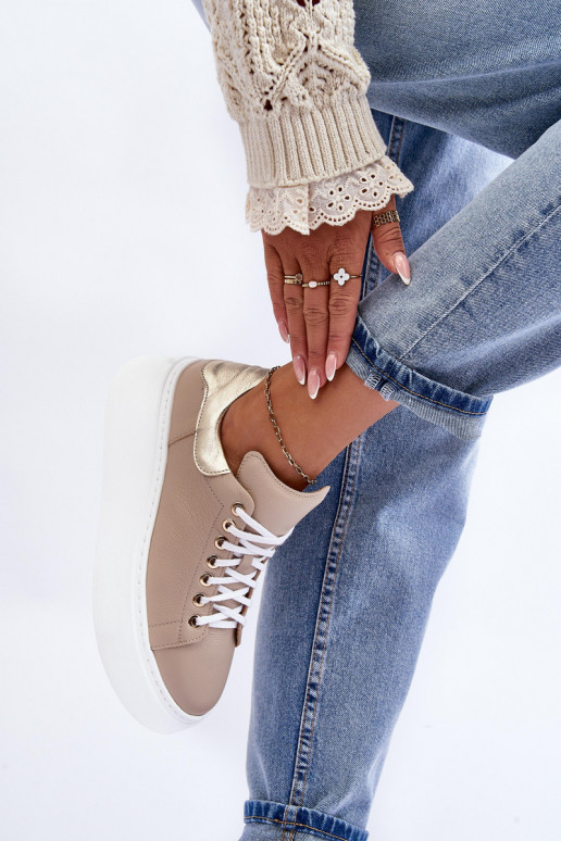  sportiniai bateliai   su platforma smėlio spalvos Lemar 10150