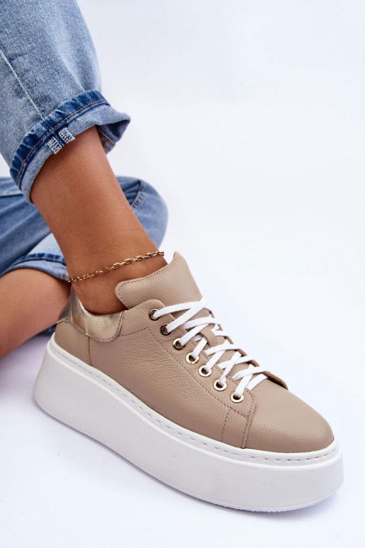  sportiniai bateliai   su platforma smėlio spalvos Lemar 10150