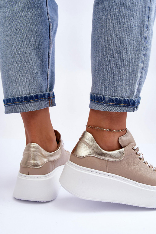  sportiniai bateliai   su platforma smėlio spalvos Lemar 10150