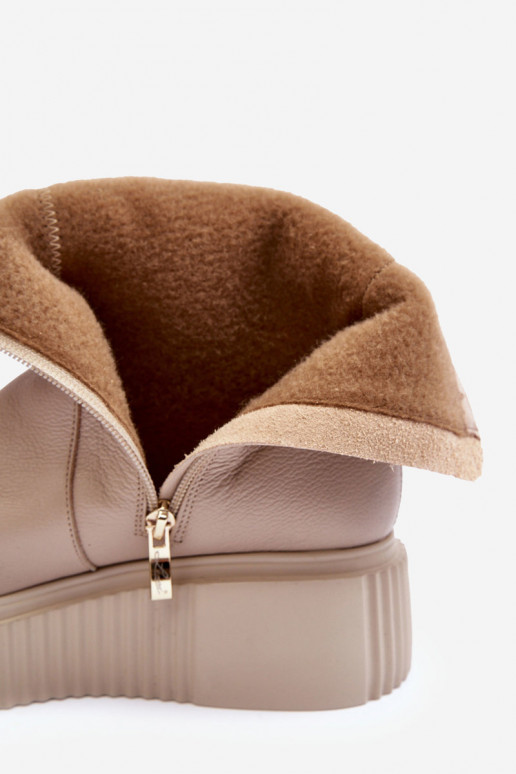 Moteriški aulinukai  su platforma smėlio spalvos Lemar Jenefer